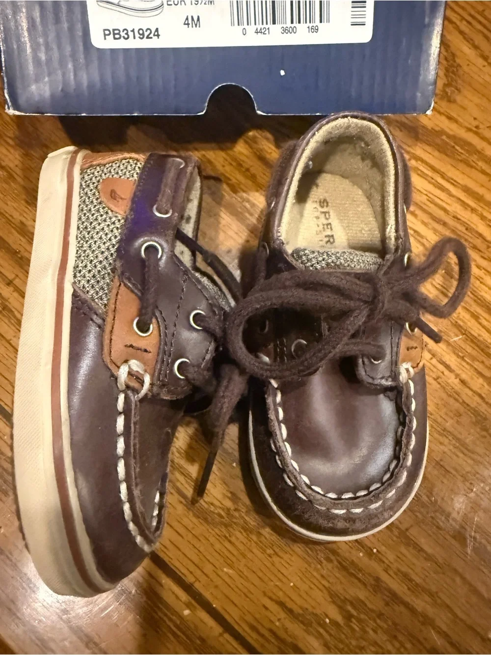 Sperry Kids Leather Boat Shoes - Brown